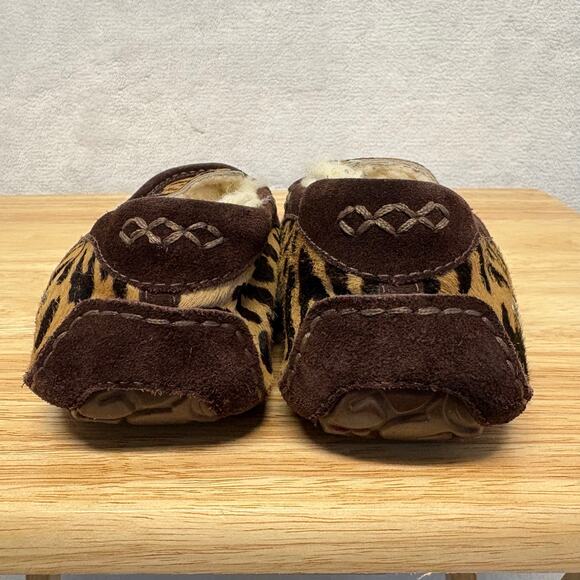 UGG Ansley Leopard Spot Calf Hair Slipper Women’s Size 7 - Picture 6 of 16
